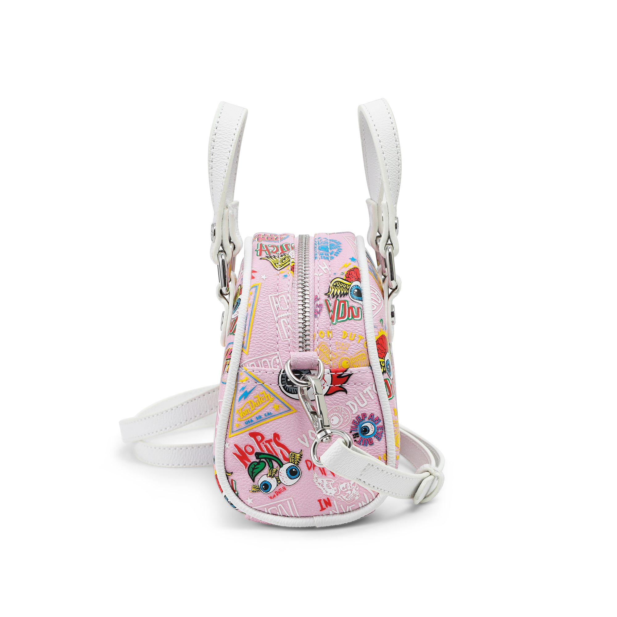 Von Dutch Mini Bowling Bag - Light Pink Jax - Image 7