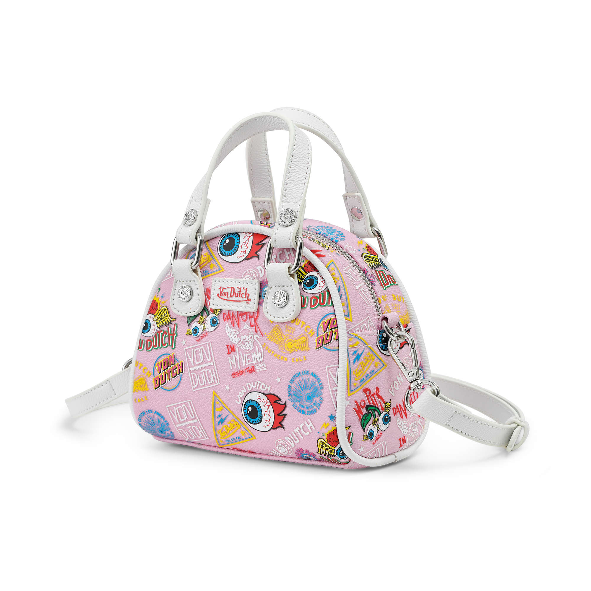 Von Dutch Mini Bowling Bag - Light Pink Jax - Image 2