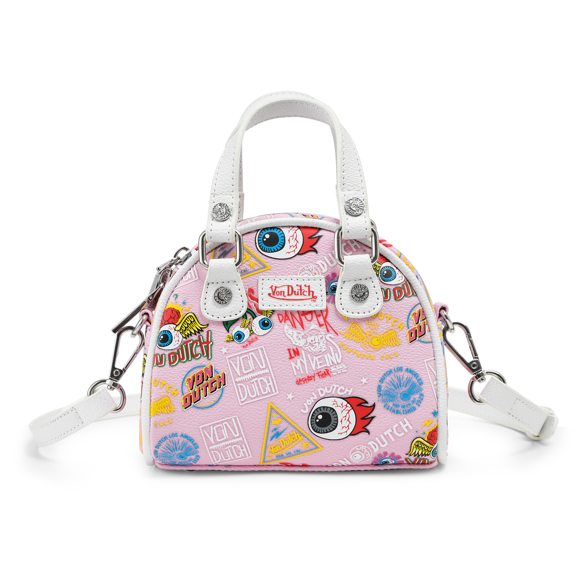 Von Dutch Mini Bowling Bag - Light Pink Jax - Image 8