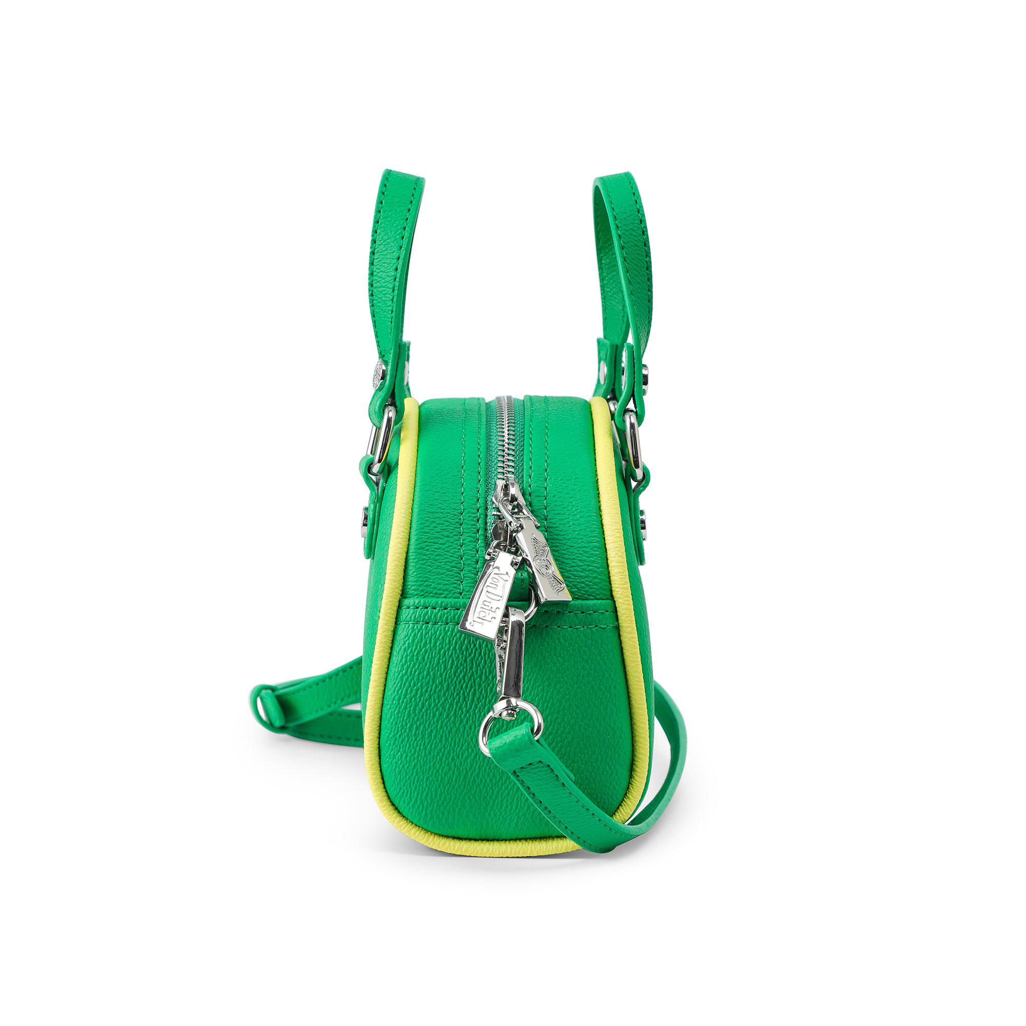 Von Dutch Mini Bowling Bag - Lime Green & Yellow - Image 5
