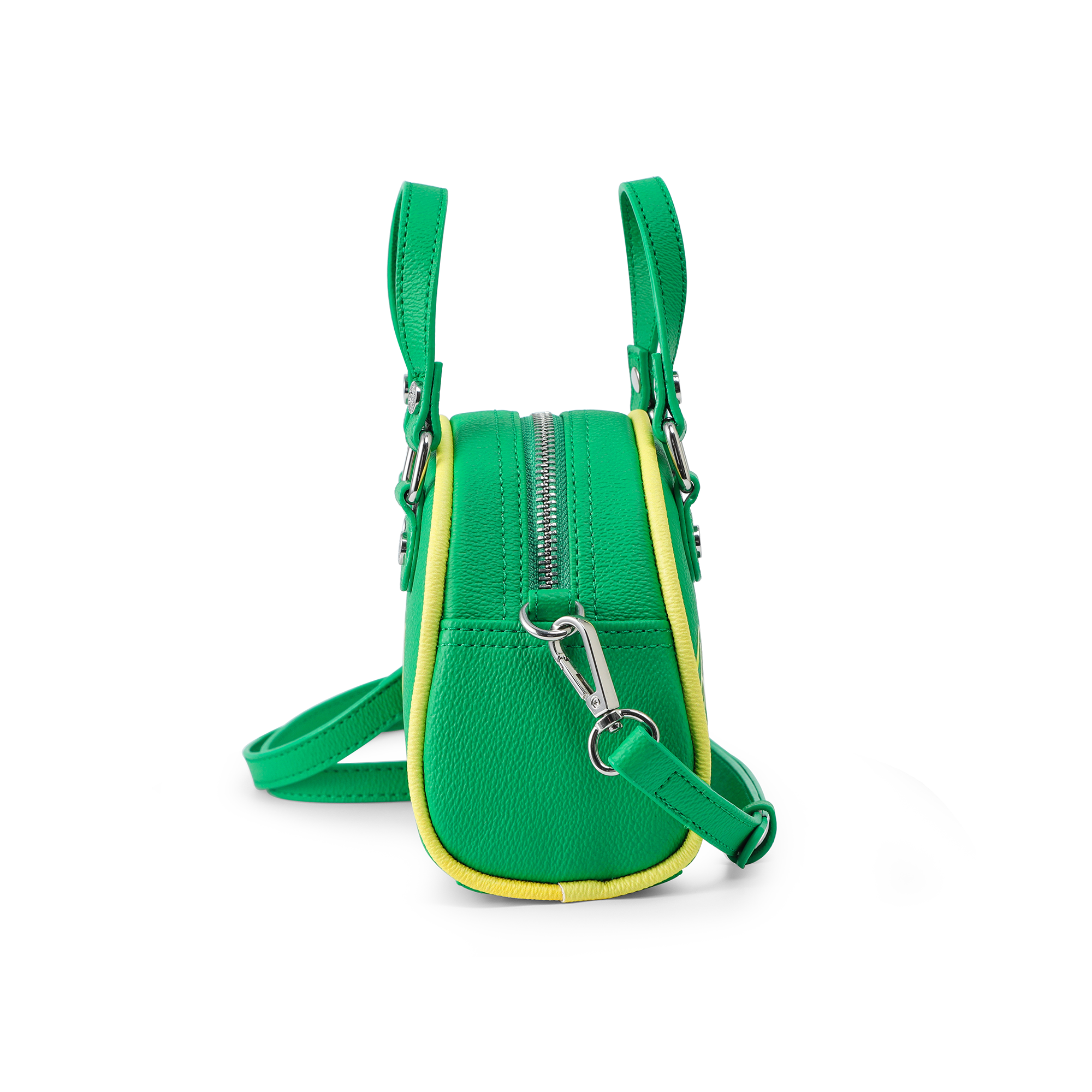 Von Dutch Mini Bowling Bag - Lime Green & Yellow - Image 8