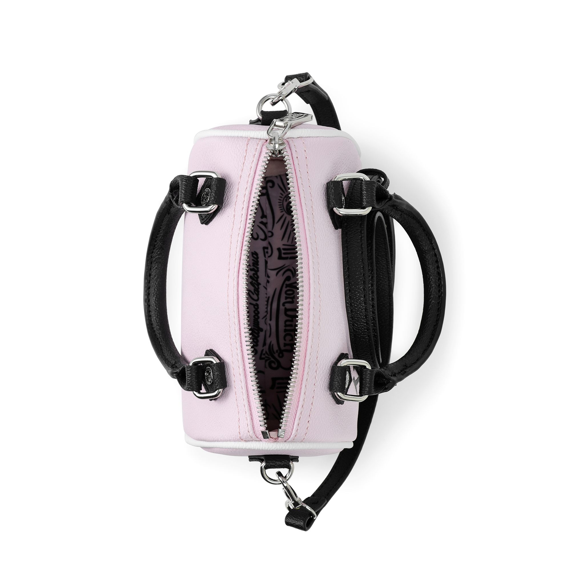 Von Dutch Core Hanna Bag - Baby Pink & Black - Image 4