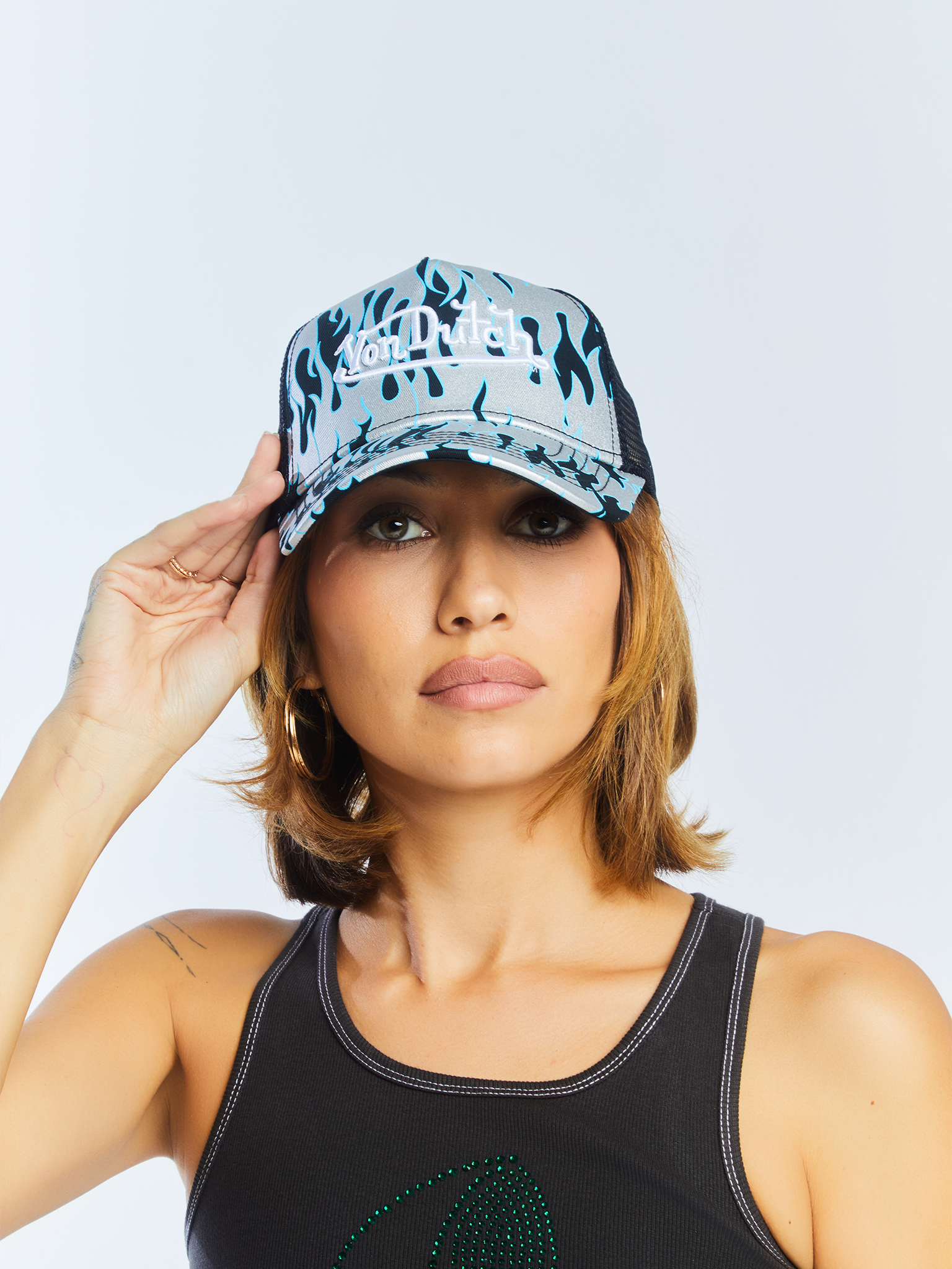 Von Dutch City of Angels Silver Blue Trucker Hat - Image 6
