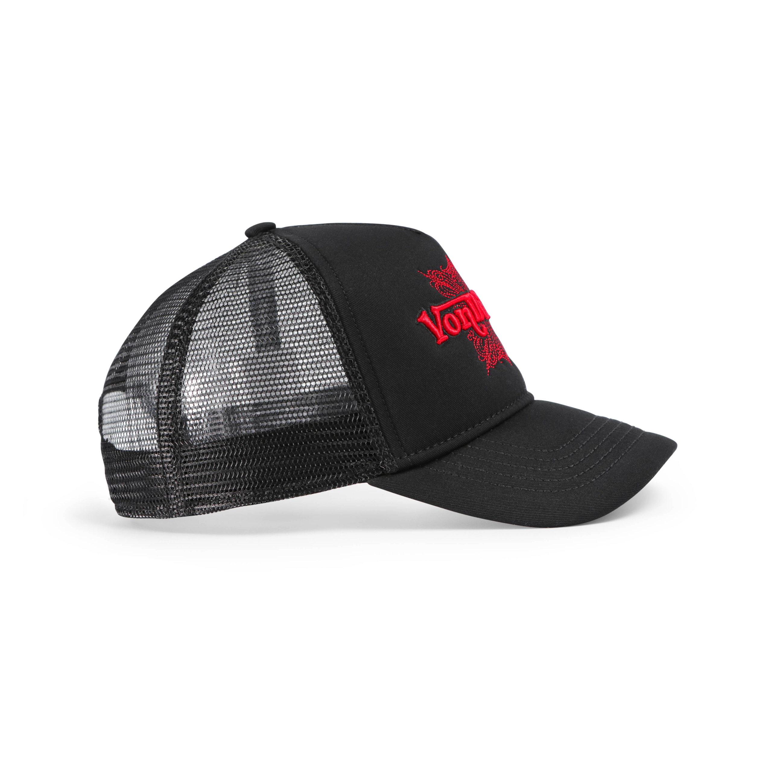 Von Dutch Foam Chopper Trucker Hat - Black & Red - Image 3