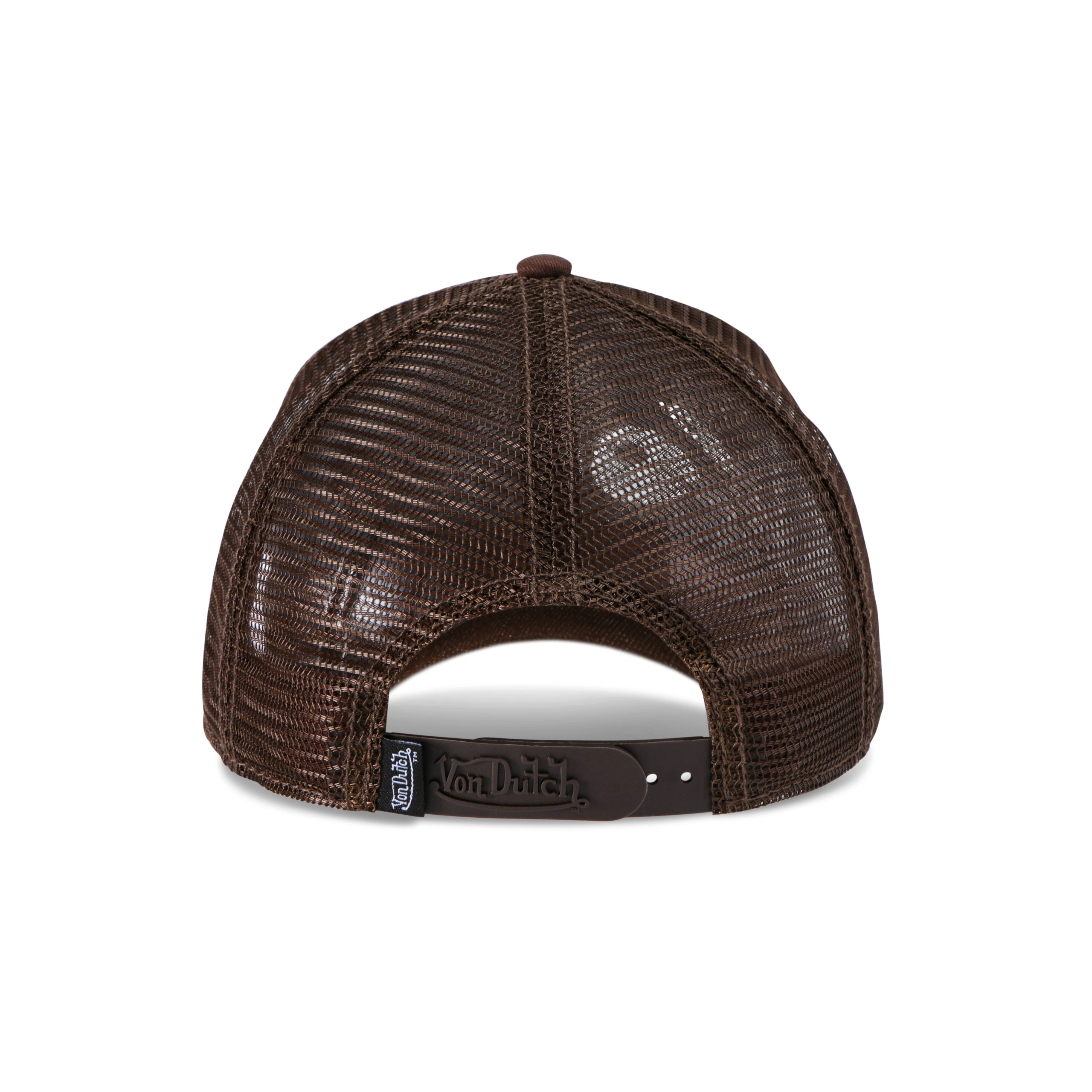 Von Dutch Foam Chopper Trucker Hat - Brown & Orange - Image 4