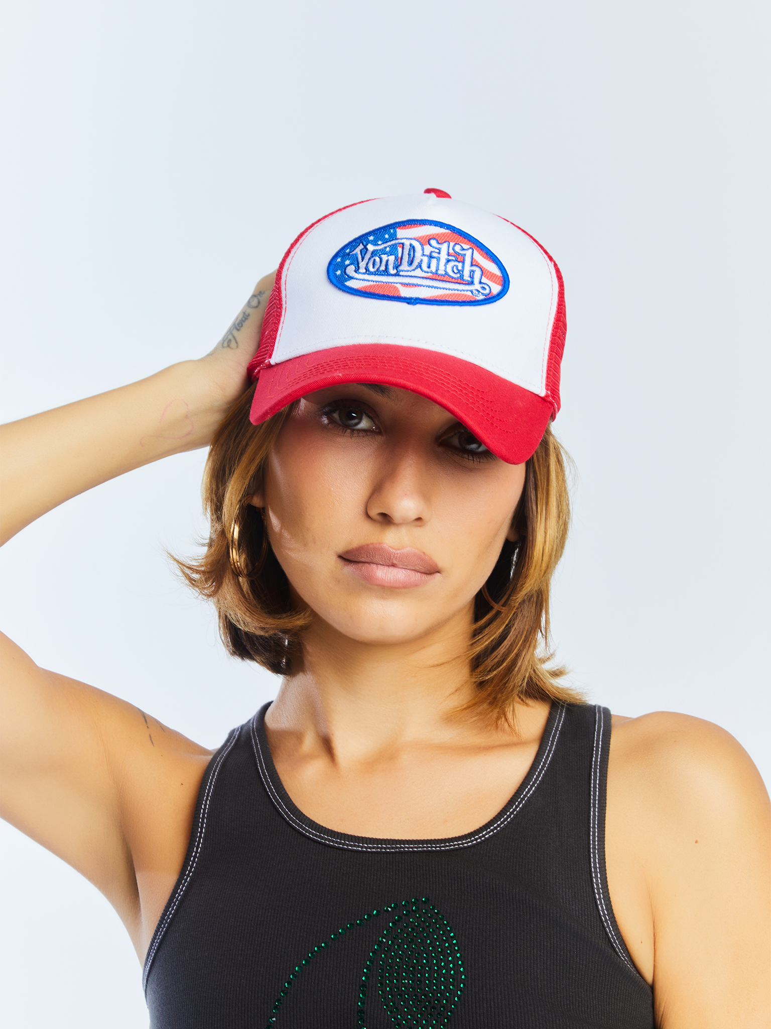 Von Dutch Stars & Stripes Trucker Hat - Red - Image 6