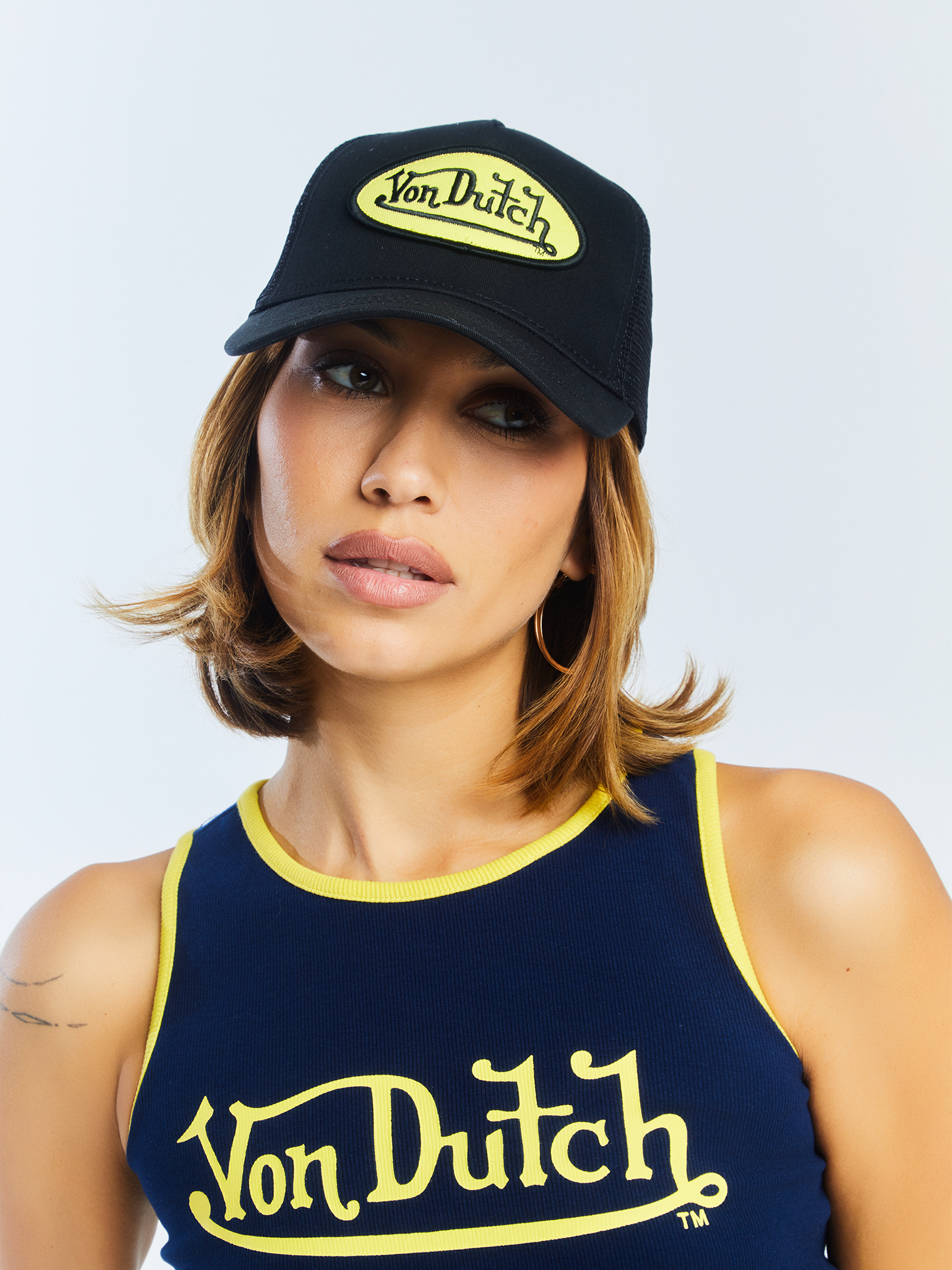 Von Dutch Black & Yellow Trucker Hat - Image 6