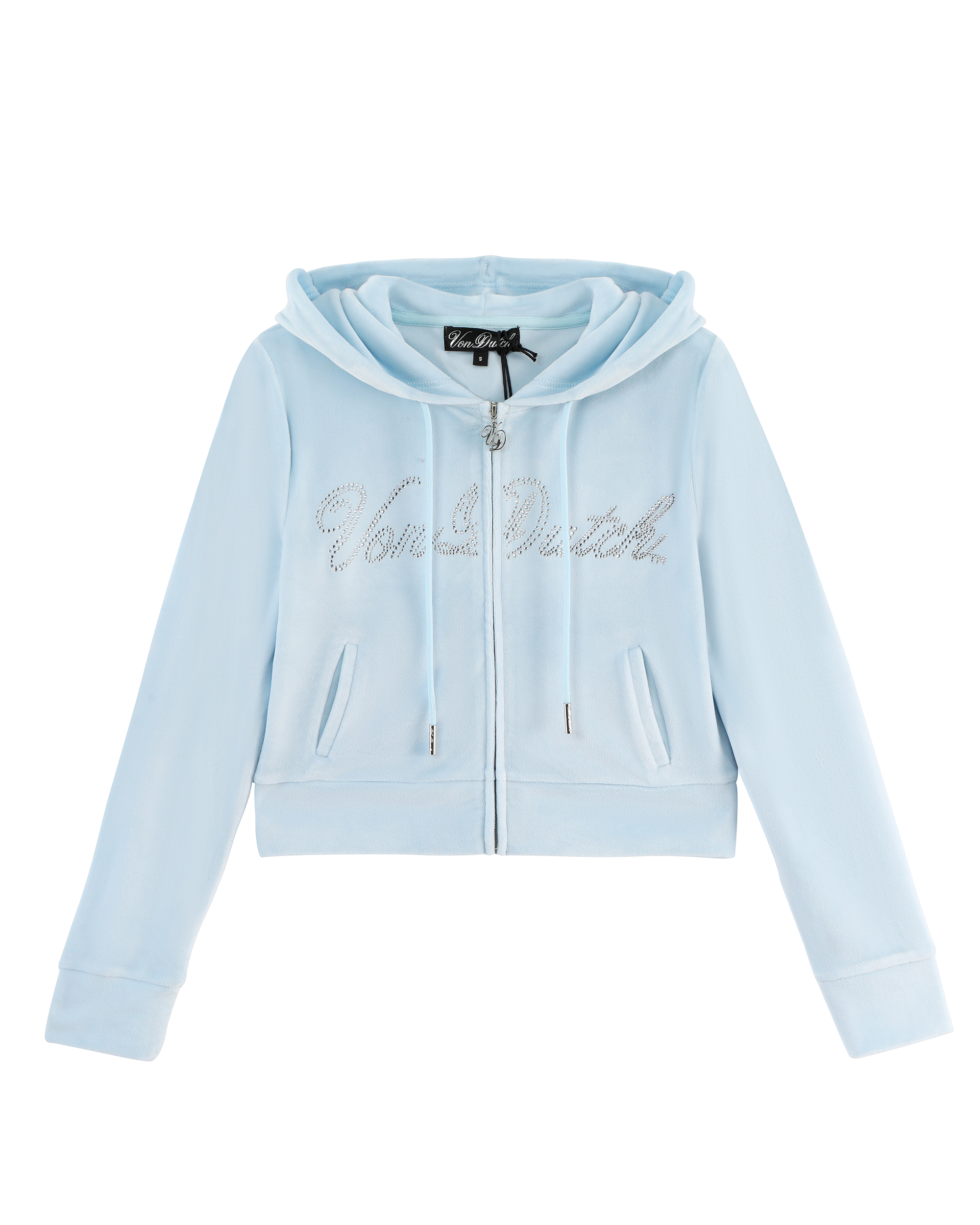Velour Zip Up - Light Blue - Image 2