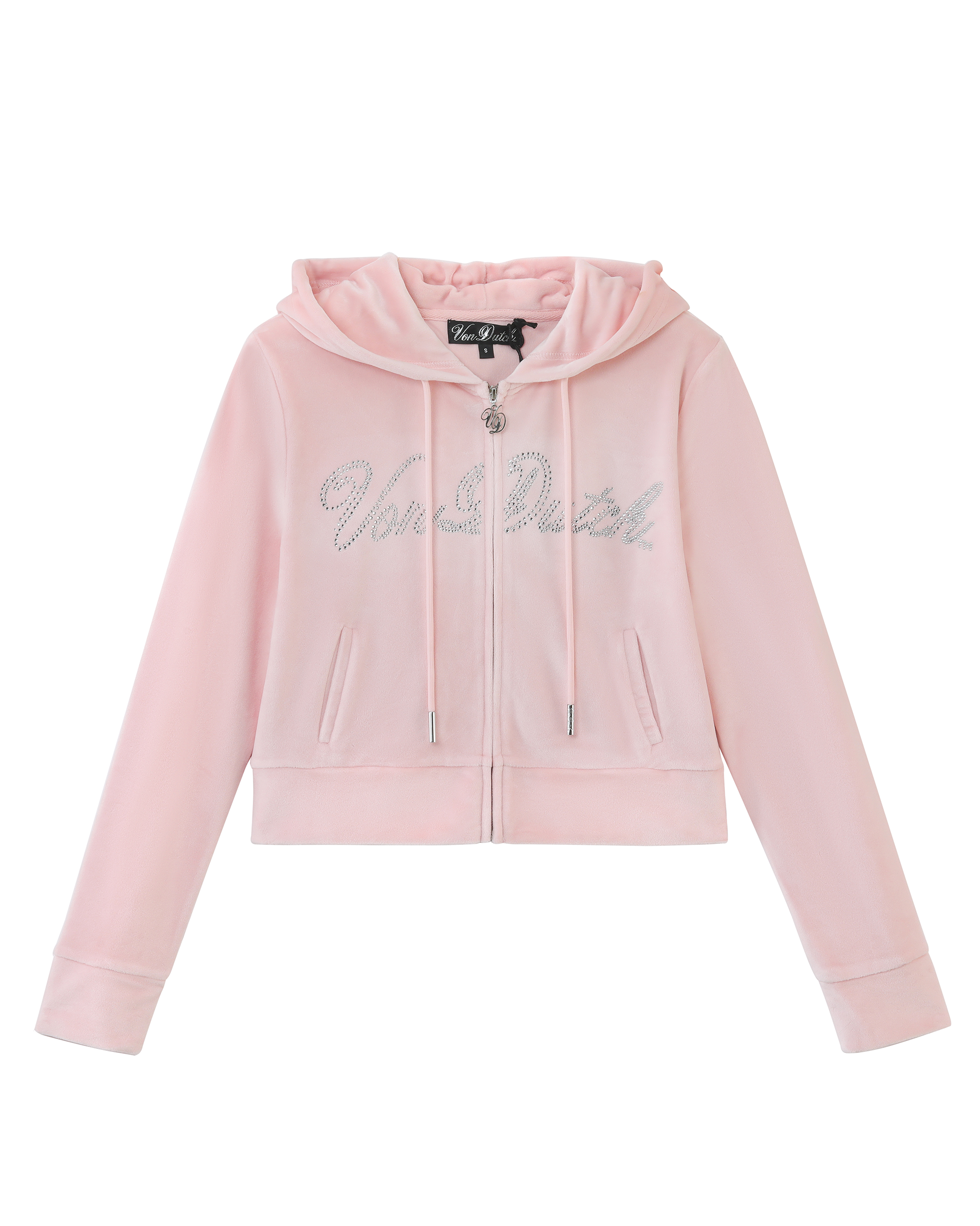 Velour Zip Up - Pink - Image 2