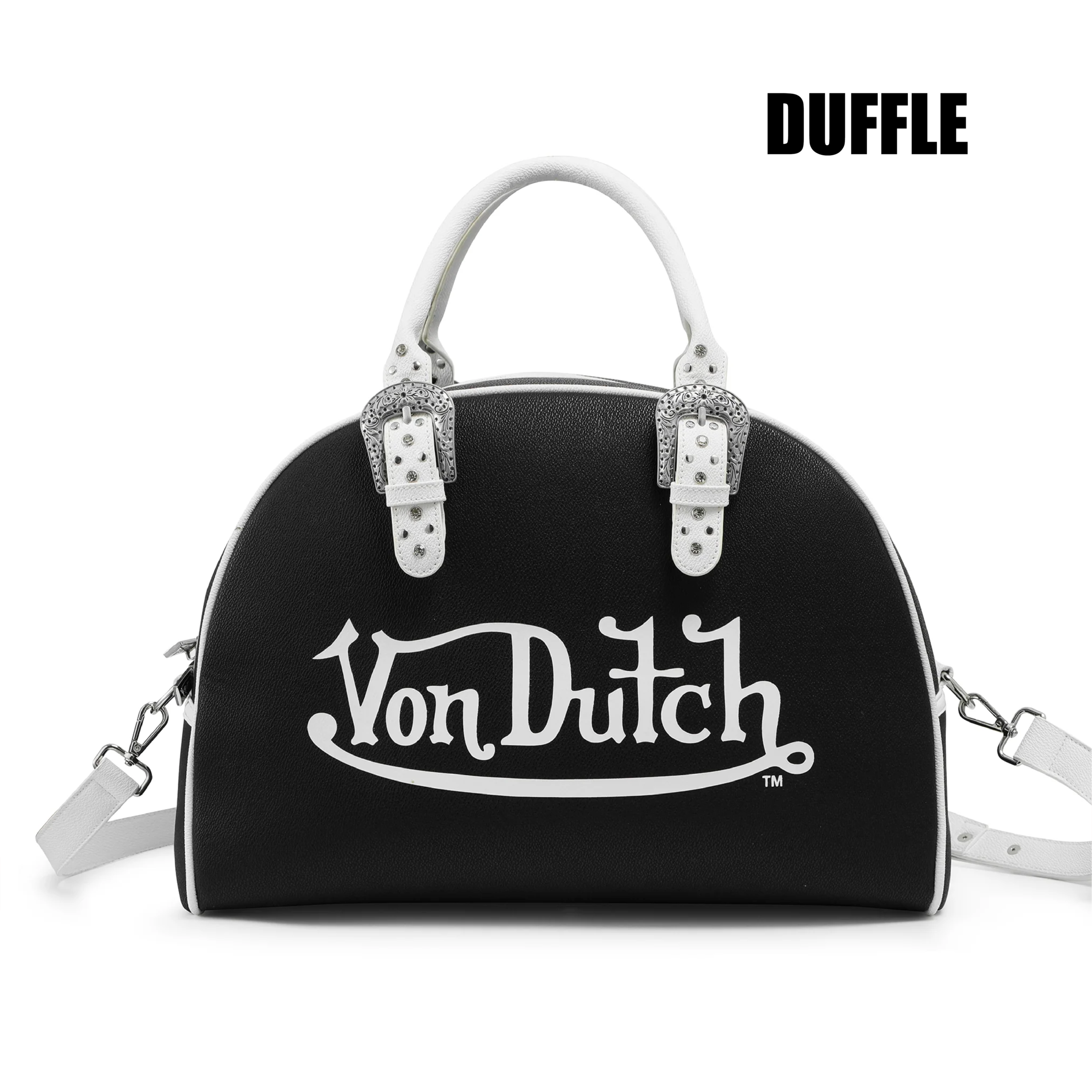 Von Dutch Classic Black & White Duffle Bowling Bag