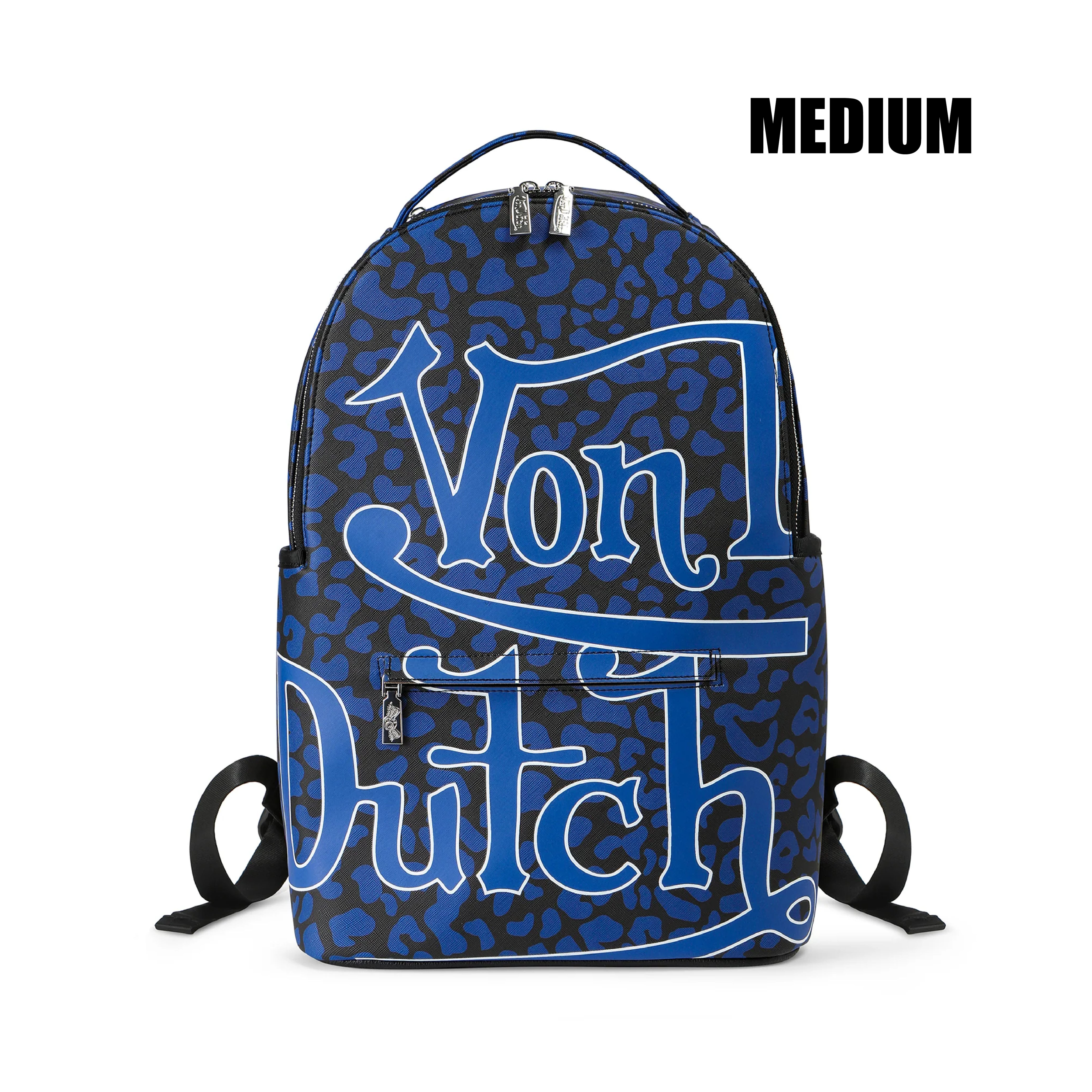 Von Dutch Medium Sized Blue Cheetah Backpack