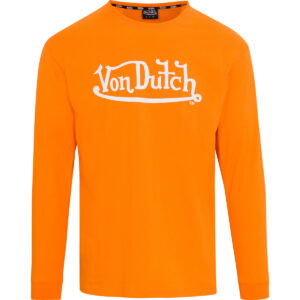 Von Dutch Originals Logo Orange LS Tee