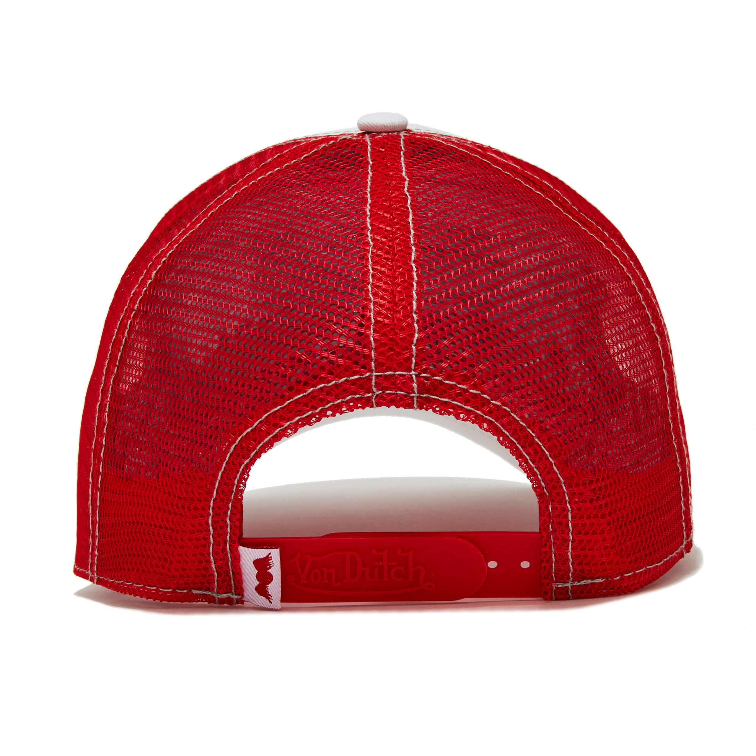 Von Dutch White & Red Trucker Hat - Image 3