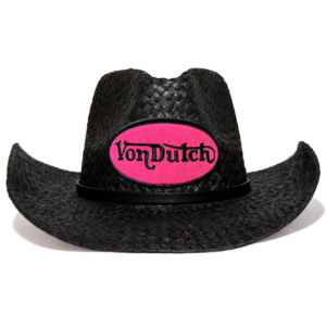 Von Dutch Black & Hot Pink Vintage Ranch Cowboy Hat