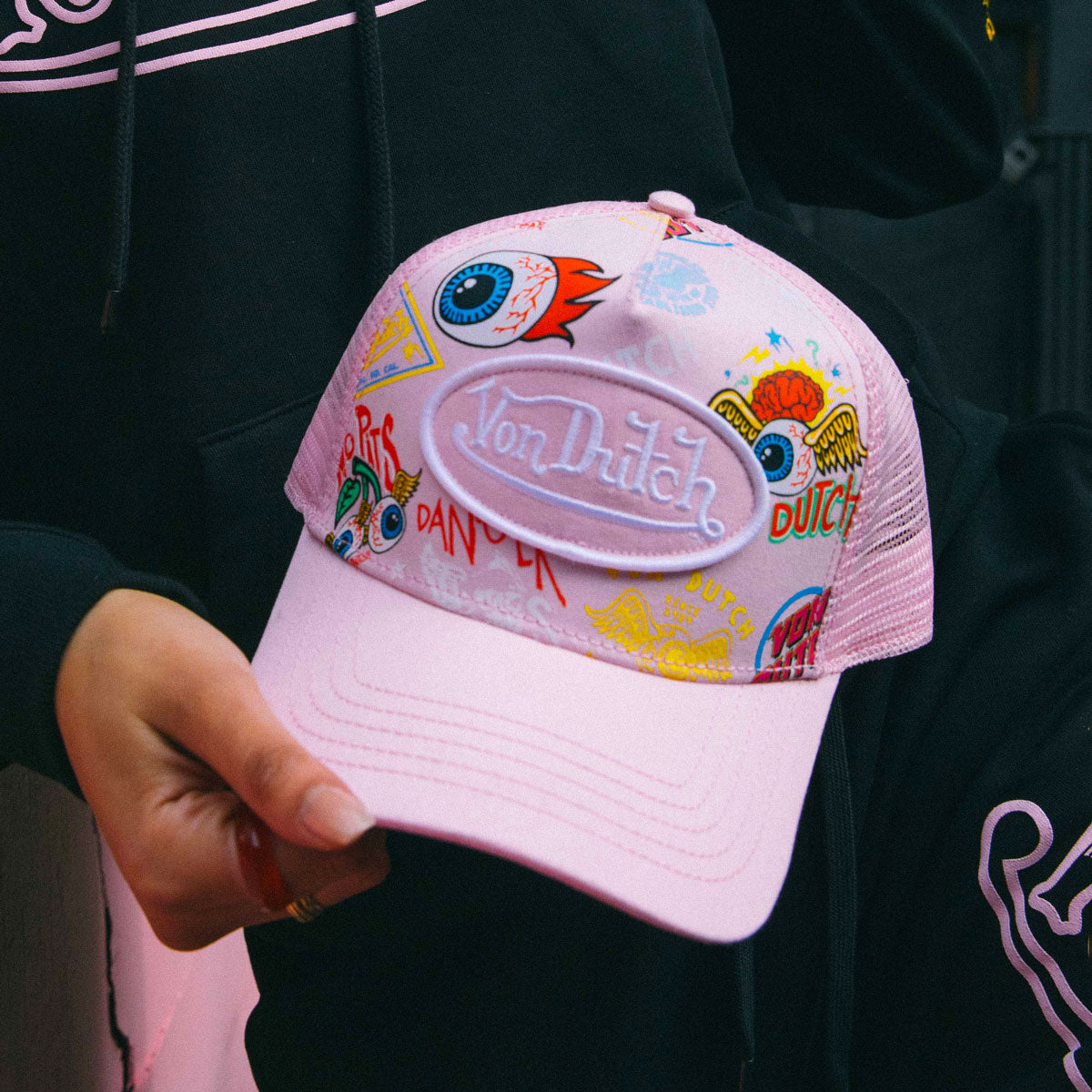 Von Dutch Pink Jax Trucker Hat - Image 4