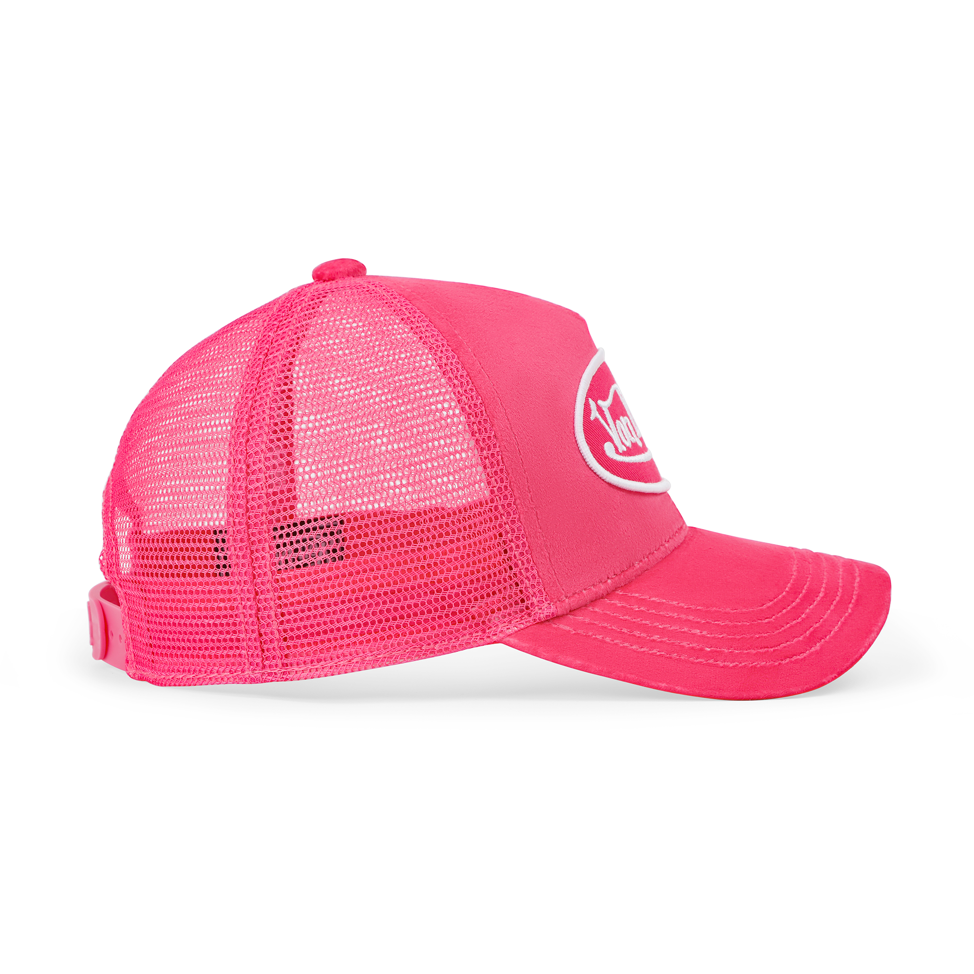 Von Dutch Kids Velvet Trucker Hat - Hot Pink Crush - Image 6