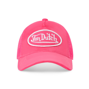 Von Dutch Kids Velvet Trucker Hat -  Hot Pink Crush