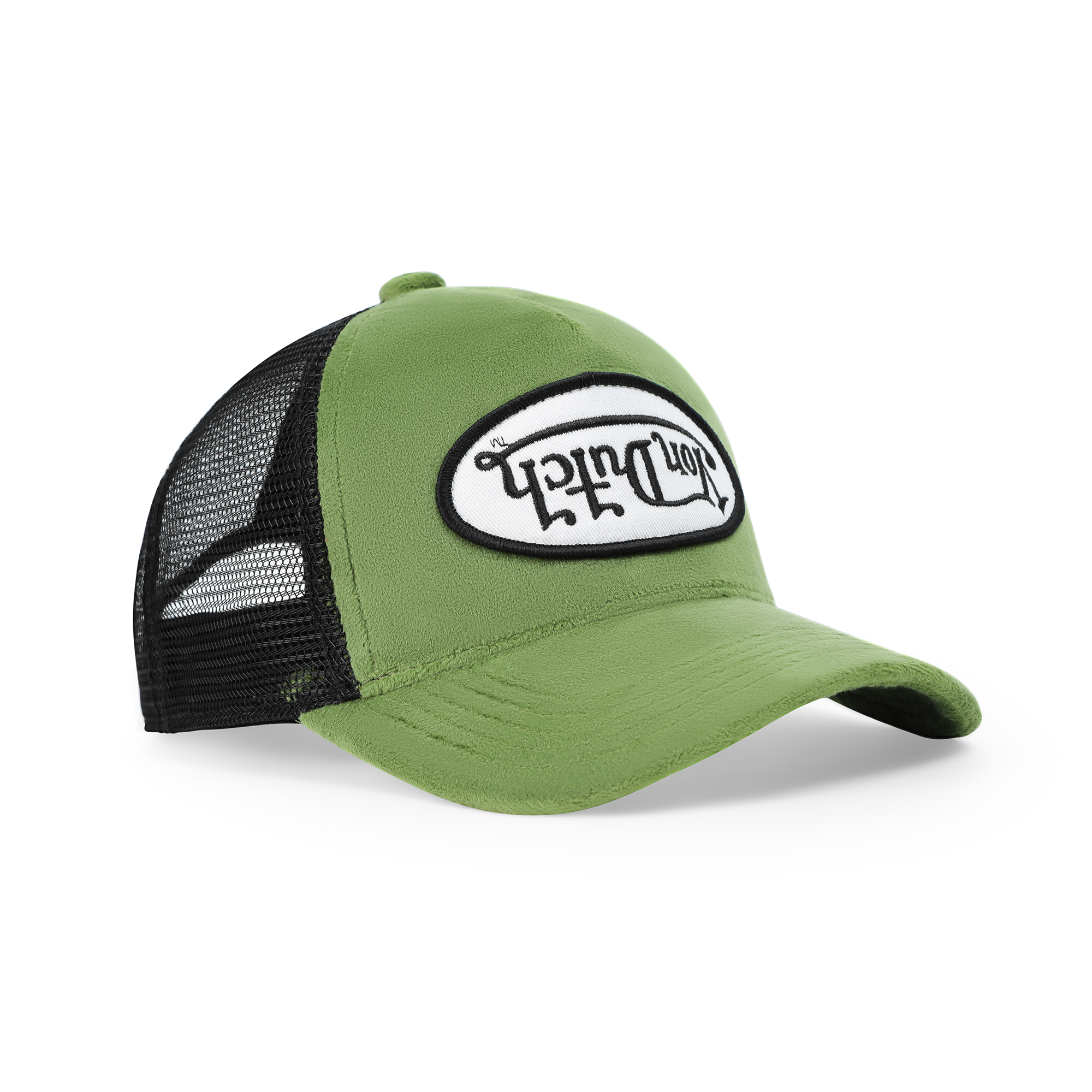 Von Dutch Kids Velvet Trucker Hat - Sage Green - Image 5