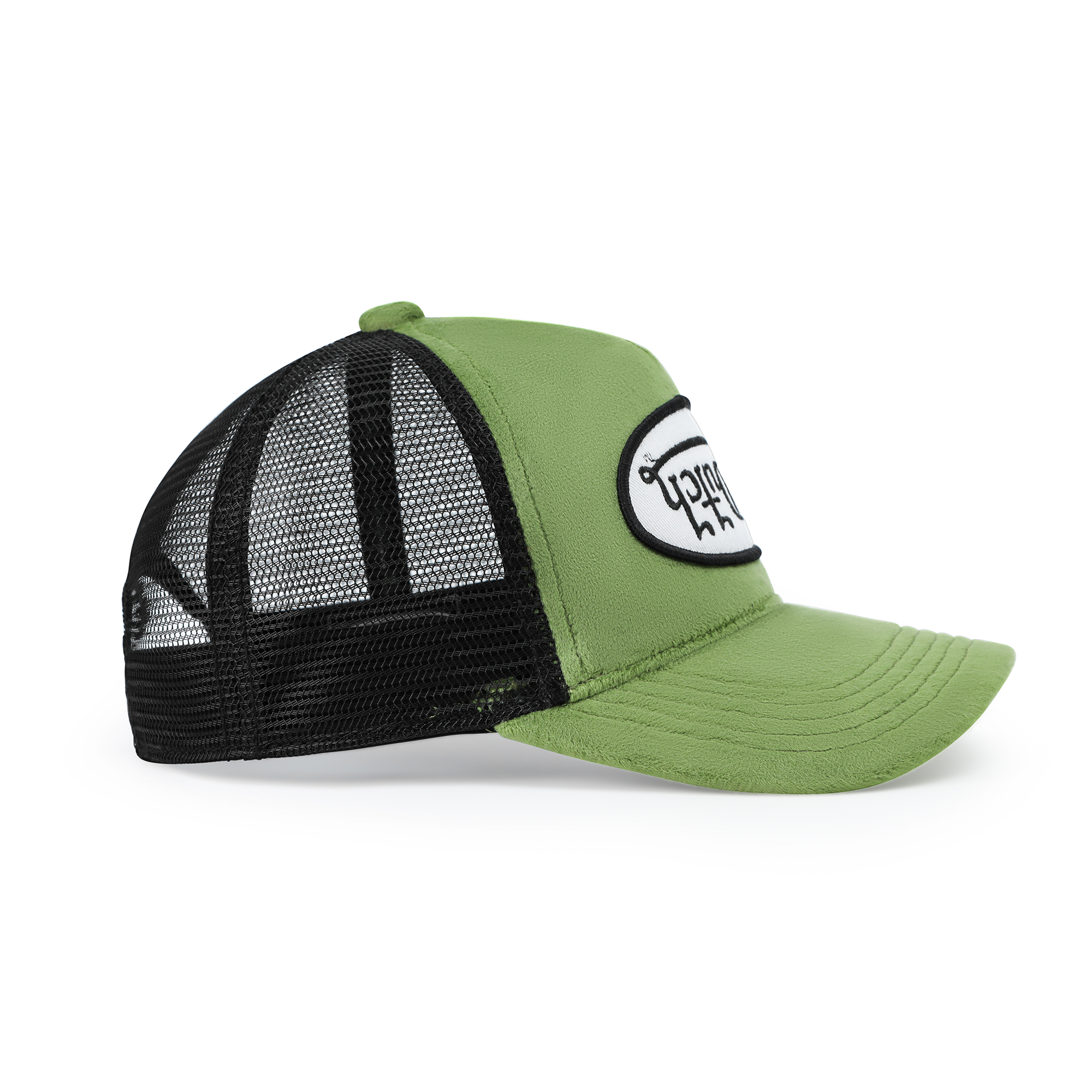 Von Dutch Kids Velvet Trucker Hat - Sage Green - Image 6