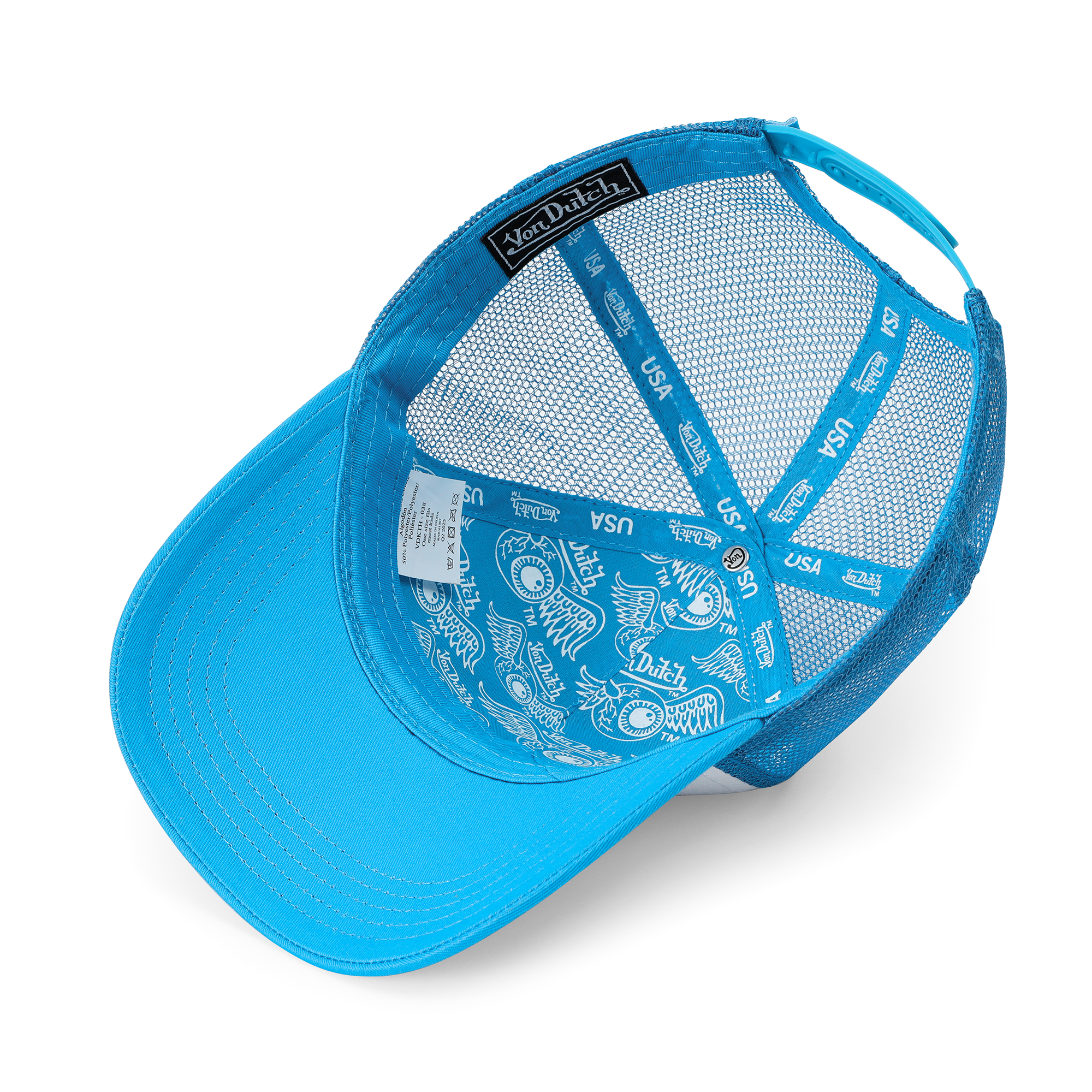 Von Dutch Kids Classic Trucker Hat - Blue & White - Image 4